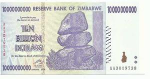 Billete De Zimbabwe  Millones De Dolares 