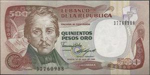 Colombia, 500 Pesos 20 Jul  Bgw403