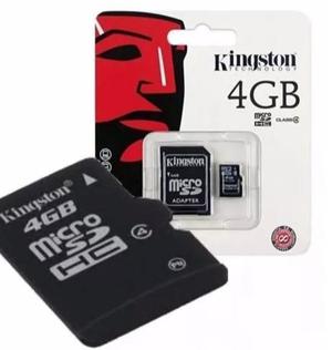 Memoria Micro Sd 4 Gb Kingston Clase 4 + Adaptador Sd