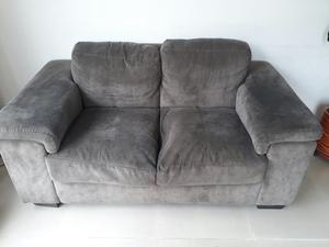 Sofa de 2 Puestos en Tela Gris