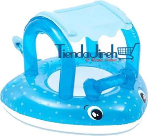 Flotador Con Techo Para Bebé Intex  Piscina Playa Azul