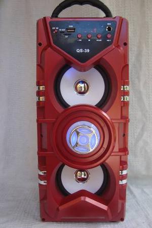 Portable Speaker Modelo Qs-39 B Bluetooth, Fm,