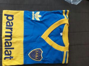 Camiseta Boca Juniors Retro en Algodon L