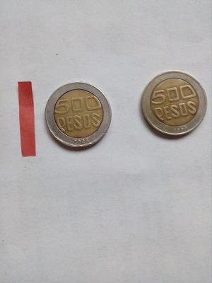 Moneda De Colombia De 500 Invertida.