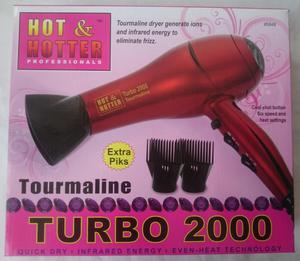 H And H Tourmaline Turbo  Hair Dryer Red