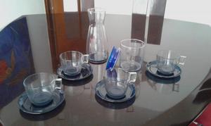 vasos de vidrio set de tee