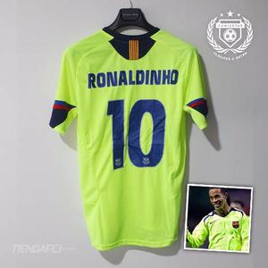 Camiseta Barcelona Ronaldinho  Visitante Nike Retro