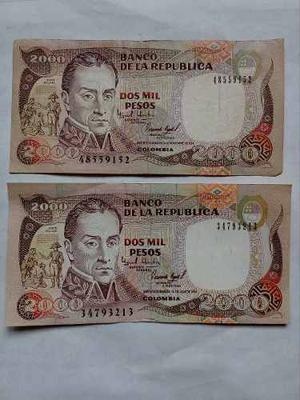 Billetes De Colombia De 