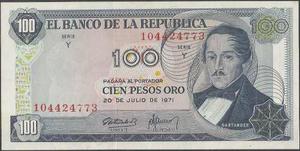 Colombia 100 Pesos 20 Jul  Digitos Bgw302