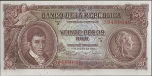 Colombia, 20 Pesos 2 Ene  Bgw220