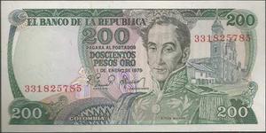 Colombia, 200 Pesos 1 Ene  Bgw345