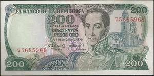 Colombia, 200 Pesos 7 Ago  Digitos Bgw340