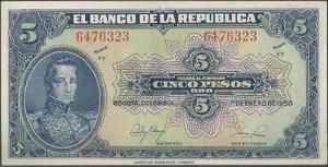 Colombia 5 Pesos 1 Ene  Bgw123