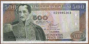 Colombia, 500 Pesos 20 Jul  Bgw389