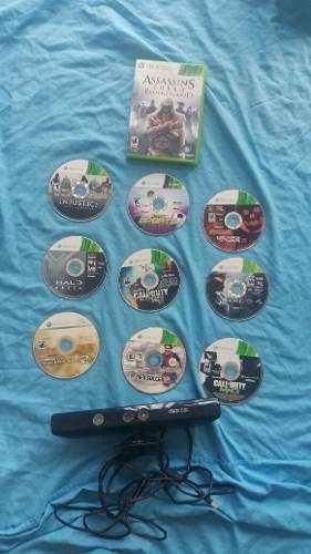 Combo De Kinect + 10 Juegos De Xbox 360 Usados