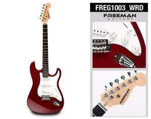 Guitarra Electrica Freeman Freg Natural, Roja Y Negra