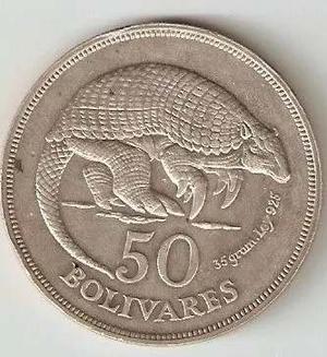Moneda De Plata Cachicamo Gigante Fauna De Venezuela