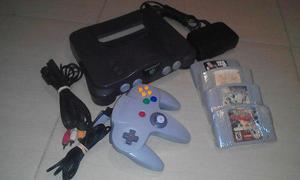 Nintendo 64 +1 Control+ 4 Juegos + Cables + Adaptador