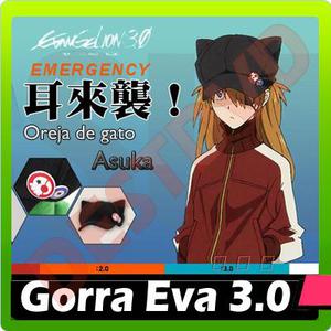 Gorra O Cachuca De Asuka Del Anime Evangelion Orejas De Gato