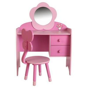 escritorio rosado en madera