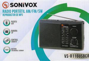 Radio 3 Bandas Con Bateria Recargable y Control Remoto r116