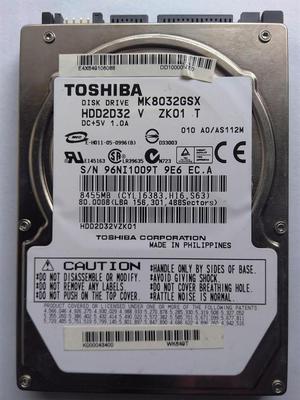 ASC USADO Disco duro Toshiba 80 Gb SATA para portátil
