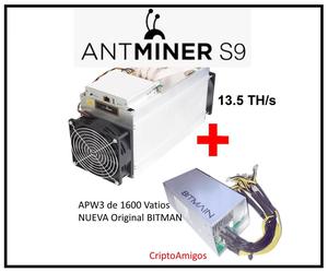 Antminer S9 Bitman Nuevo. Fuente Asesoría Instalación