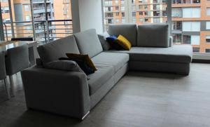 Combo de muebles para sala en L 2 Sofás de 3 puestos cada