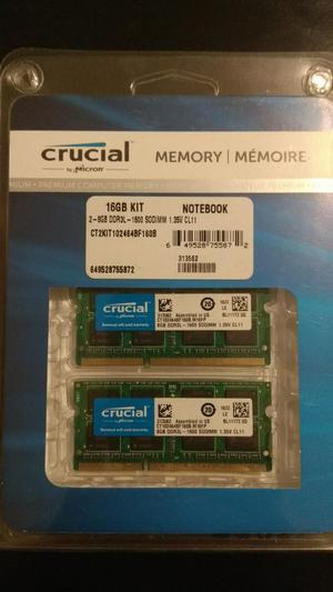 Ram Crucial 16gb 2x8