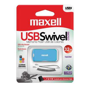Memoria Maxell Usb Swivel 32gb Azul Con Los Mejores Precio