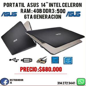 PORTATIL ASUS 14'' INTEL CELERON 4 GB 500 GB - Cúcuta