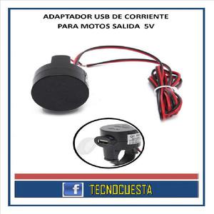 ADAPTADOR USB SALIDA 5V PARA MANUBIO DE MOTOCICLETA -