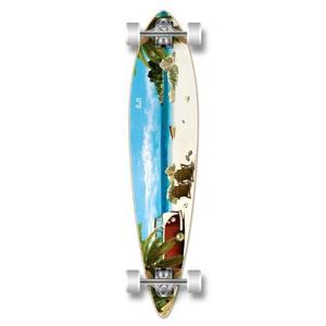 Yocaher Punked Gráfica Pintail Complete Longboard
