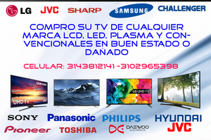 Televisores lcd, led, plasma y convencional dañados