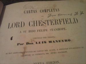 libro cartas lord chesterfield