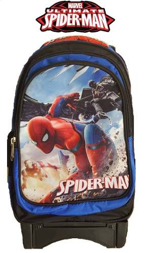 Maleta Morral Ruedas En Goma Avengers Spiderman Niños Ajd