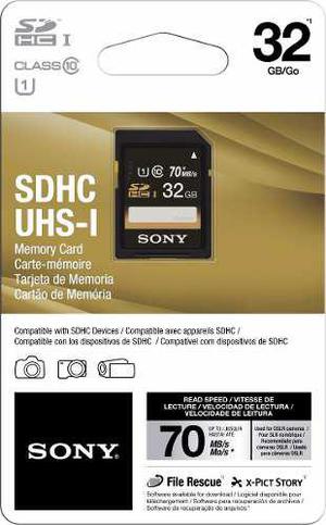 Memoria Sony 32gb Sdhc Clase10 70mb/s Entrega Ya