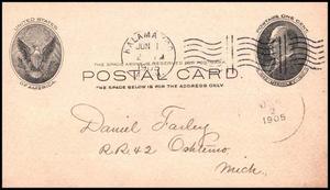 Tarjeta Postal Usa  Estampillas Insurance Antiguo