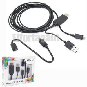 1080p Micro Usb 11pins & 5pins Kit De Cable Mhl A Hdmi