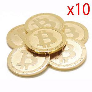 Bitcoin X10 Monedas Oro.999 Conmemorativas Coleccionables