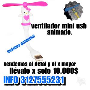 Ventilador Mini Animado Usb