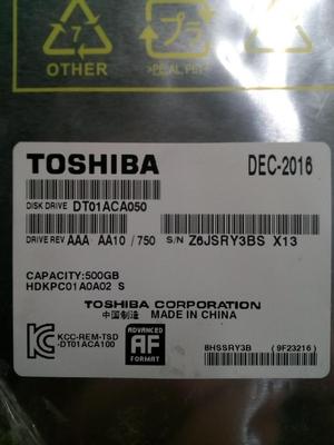 Disco Duro Pc 500 Gb Toshiba nuevo