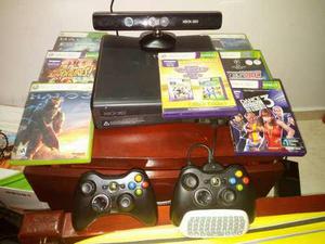 Xbox 360 Slim +2 Controles+ 3 Juegos Originales+kinect