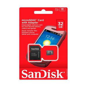 Memoria Micro Sd Sandisk + Adaptadorsd 32 Gb