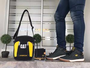 Zapatos Botas Cat Hombre+bolso Cat+billetera