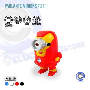 Parlantes Minions Fq 11 Bluetooth Micro Sd Cable 3,5mm Usb