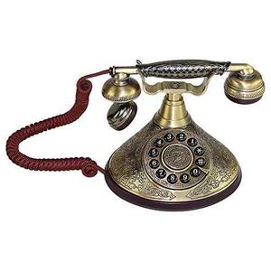 Lnc Antiguo Estilo Push Button Dial Teléfono Escritorio