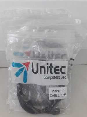 Cable de Impresora USB Unitec 1.8MT x12 Und.