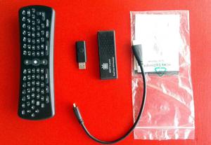 Mini TV Dongle Android y teclado mando inalámbrico