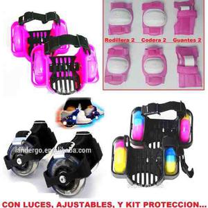 Tenipatin Ruedas Con Luz Luces Mas Kit De Proteccion Colores